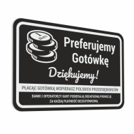 Nálepka - Preferujeme hotovosť 10x15