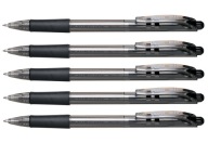 PENTEL WOW 0,7 automatické guľôčkové pero čierne 5 ks.