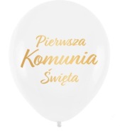 Balóniky na prijímanie biele zlato Prvé sväté prijímanie