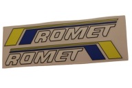 NÁLEPKY ROMET NÁLEPKA ROMETA OGAR 200 205 MOTOROVÝ BICYKEL NA NÁDRŽ 2 KS