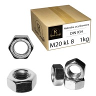 MATICA ŠESTIHRANNÁ M20 DIN934 POZINKOVANÁ trieda 8 1 KG