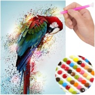 Diamantové vyšívanie PARROTS Diamond Painting 5D SET 5D diamantové maľby