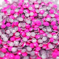 Kovové termo kamienky Neon Pink 4mm 1000