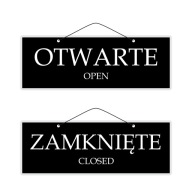 Laminovaný nápis OTVORENÉ ZATVORENÉ-OTVORENÉ/ZATVORENÉ