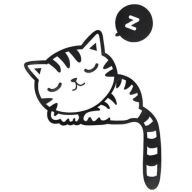 NÁLEPKA NAD SPÍNAČOM SVETLA MAČKA KAT