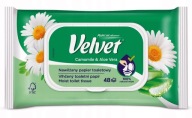 Vlhčený toaletný papier VELVET Harmanček a Aloe