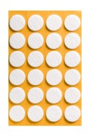 Samolepiace plstené podložky pod okrúhly nábytok – BIELE 22mm
