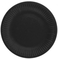 Papierové taniere taniere BLACK Birthday Grill Halloween 18cm 6ks