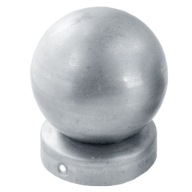 Oceľová strieška na stĺpik Fi 77mm, guľa 80mm