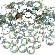 Štrasové kamienky Šijacie kryštály Iridescent 6mm 1000
