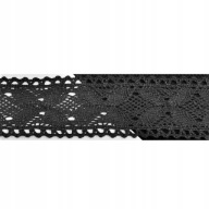 Bavlnená čipka K2077 / 45mm / 1m ČIERNA
