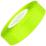 Neónovo zelená saténová stuha 25mm - 32mb