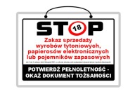 Nápis ZÁKAZ PREDAJA TABAKOVÝCH VÝROBKOV - A4