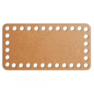 šedý základný košík dno 10x19cm HDF obdĺžnik