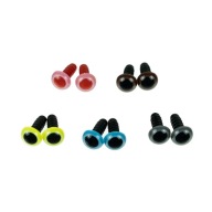 5 párov očiek, 10mm krimpovacie očká, mix farieb