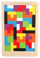 Drevené puzzle Tetris skladačka Montessori hra Tangram puzzle
