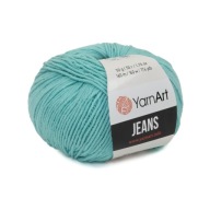 50g priadza, 55% bavlna 45% akryl, YarnArt Jeans bledo tyrkysová 81