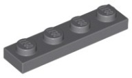 LEGO 3710 TANIER 1x4 tmavosivá NOVINKA (1g)