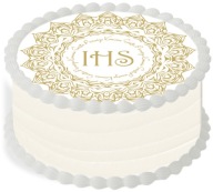 Oblátka na torte 29 cm Prvé sväté prijímanie IHS