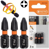 NÁRAZOVÉ BITSKY NÁRAZOVÉ 25MM Hrot PH2 TACTIX 3 ks.