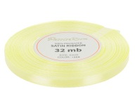 Ozdobná saténová stuha na ozdobu, 6mm 32mb, slamka