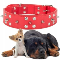 Obojok pre psa s cvokmi, ekokoža, nastaviteľný, veľkosť XL
