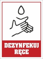 Nálepka DEZINFEKCIA RUKY 15x20cm obchod, pekáreň