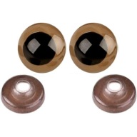 Bezpečný DIY EYES veľký HNEDÝ 26 mm MASKOT