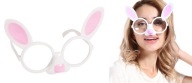 Párty okuliare biele Rabbit Bunny Bunny
