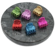 SPONKY DO VLASOV KRÁLIKY GLITTROVÝ MIX FAREB 1,5 cm 6 KS
