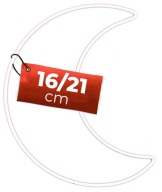 Mesačná obruč z BIELEHO drôtu, 21 cm, pre makramé