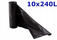 LDPE vrecia na odpadky 10 x 240L, čierne