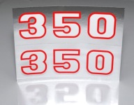 Bočné nálepky CZ 350 472 12V chróm - pár