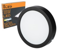PRIVRCHOVÁ STROPNÁ LED PANELY 18W, ČIERNA