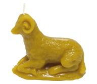 Sviečka LAMB z včelieho vosku SS033, prírodná