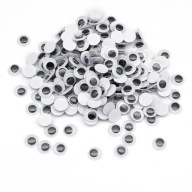 Oči pre hračky plastové 12x3mm 220ks/20g