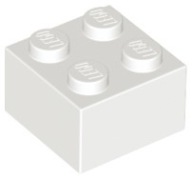 Lego 3003 Brick Beam Brick 2x2 biela 300301 - 1 kus