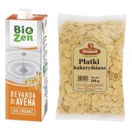 Raňajková sada Ovsené mlieko Kukuričné ​​vločky