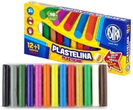 Plastelína 12 farieb + 1 zlatá Astra