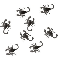 SCORIONS čierna HALLOWEEN dekorácia 6cm 8ks
