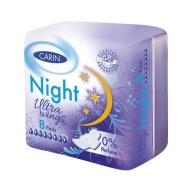 Hygienické vložky CARIN Ultra wings NIGHT, 8 kusov