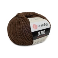 50g priadza, 55% bavlna 45% akryl, YarnArt Jeans tmavohnedá 70