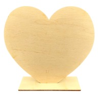 DREVENÉ SRDCE SRDCE NA STOJANKU DECOUPAGE DARČEK NA VALENTÍNA 14CM