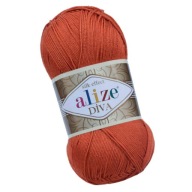 Priadza Diva - 36 Tehlovo červená Alize
