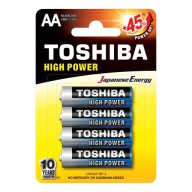 4x alkalické batérie TOSHIBA FINGERS LR6 AA