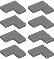 LEGO dlaždice 2x2 roh tmavosivá DBG 6247784 14719 - 8ks