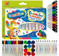 Fixky s pečiatkami 12 farieb Bambino fixky