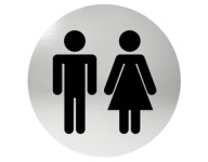 LEPIACE OZNAČENIE NA DVERE WC WC OCEL