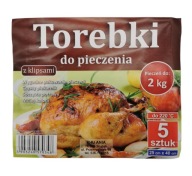 Vrecia na pečenie s klipsami 20 cm x 40 cm 5 ks