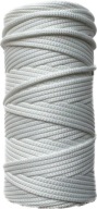 Plochá biela polyesterová šnúra 5 mm 100 m